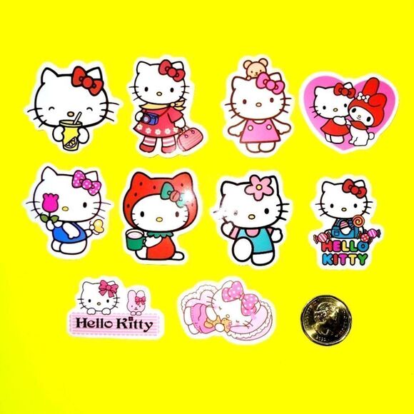 3/$20 Brand New 10x Waterproof Hello Kitty Stickers - Picture 1 of 1